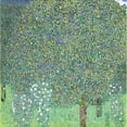 thumbnail image 2 of Klimt, Gustav 20x20 Black Modern Framed Museum Art Print Titled - Rosebushes under the Trees, 2 of 4