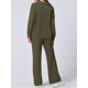 thumbnail image 5 of Conjuntos de Dos Piezas para Mujer, Cuello en V, Conjuntos Casuales A Juego, Ropa de Estar por Casa, Ropa de Otoño, Conjuntos de Viaje, Moda Verde M, 5 of 6