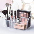 thumbnail image 1 of QUTETN 9 Compartments Cosmetics Storage Organizer  Clear Plastic Divided Home Essential Makeup Caddy, 1 of 5