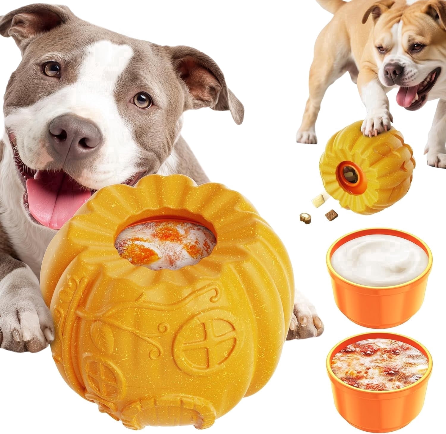 Chew King, Dog Toy, XL, Natural Rubber Fillable, Frozen Feeding