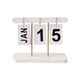 thumbnail image 3 of Calendario de escritorio perpetuo de madera, calendario de flip para decoración de oficina, 3 of 4