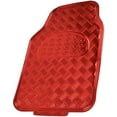 thumbnail image 2 of BDK Universal Fit 4-Piece Metallic Design Car Floor Mat - (Red), 2 of 5