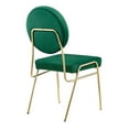 thumbnail image 4 of Side Dining Chair, Green, Velvet, Mid Century Kitchen Cafe Bistro Hospitality Restaurant, Modern Contemporary Boutique HB34610, 4 of 10