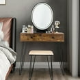 thumbnail image 4 of Costway Vanity Makeup Dressing Table W/ 3 Lighting Modes Mirror Touch Switch Rustic, 4 of 10
