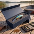 thumbnail image 4 of Sinking Minnow Jerkbait Fishing Lure, Deep Diving Hard Bait with 2 Treble Hooks for Bass Trout Walleye, Olive Perch, 2.36 Inch, 4 of 5