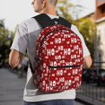 thumbnail image 4 of Horeoi Ho-Ho-Ho Print Casual Backpack for School Work Travel Hiking with Laptop Compartment and Side Pockets Lightweight Design, 4 of 6