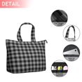 thumbnail image 2 of Gray Black Checkerboard Checkered Pattern Travel Tote Bags for Women Carry On,Large Weekender Bags for Women Travel,Multi Functional Duffle Bag for Work,Shopping,Sports, 2 of 5