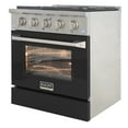 thumbnail image 6 of 30 in. 4.2 cu. ft. Dual Fuel Range Propane Gas Sealed Burners in Black., 6 of 17
