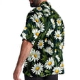thumbnail image 3 of Daisy Men's Hawaiian Short Sleeve Printed Button Down Poplin Casual Summer Beach Shirt, Unisex, 3 of 6