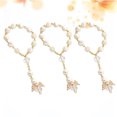 thumbnail image 2 of Pulsera con 12 atractivas cuentas acrílicas en forma de rosa con diseño de alas de ángel para mujer, color blanco cremoso y dorado., 2 of 7