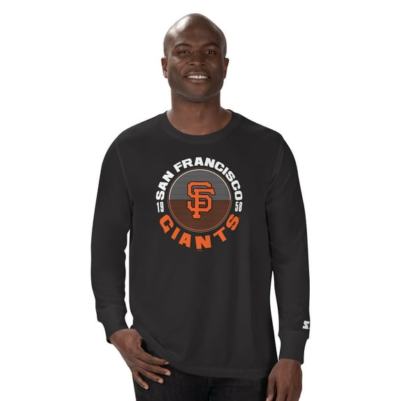 Men's Starter Black San Francisco Giants Halftime Long Sleeve T-Shirt