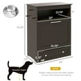 thumbnail image 5 of GVN Pet Feeder Station Storage Cabinet, Dog Food Storage Container with Dog Raised Bowls, Watering Supplies, Gray, 5 of 7