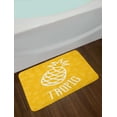thumbnail image 2 of Yellow Bath Mat, Little Tropical Exotic African Pineapples Hawaiian Fun Summertime Seasonal Symbol, Non-Slip Plush Mat Bathroom Kitchen Laundry Room Decor, 29.5 X 17.5 Inches, Yellow White, Ambesonne, 2 of 2
