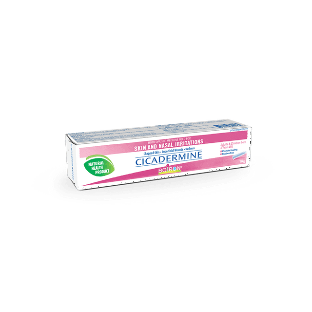 Boiron Cicadermine – Homeopathic Medicine for Skin & Nasal Irritations, Chapped Skin, Wounds & Redness Relief (18g)