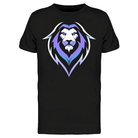 Lion Head Purple Icon T-Shirt Men -Image by Shutterstock, Male Large