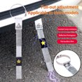 thumbnail image 2 of Car Warning Strip Firm Buckle Wear-resistant Multifunctional Pull-out Adjustable Portable Eliminate Static Electricity Galvanized Iron Chain Car Anti-static Elimination Release Drag Strip for Winter, 2 of 7