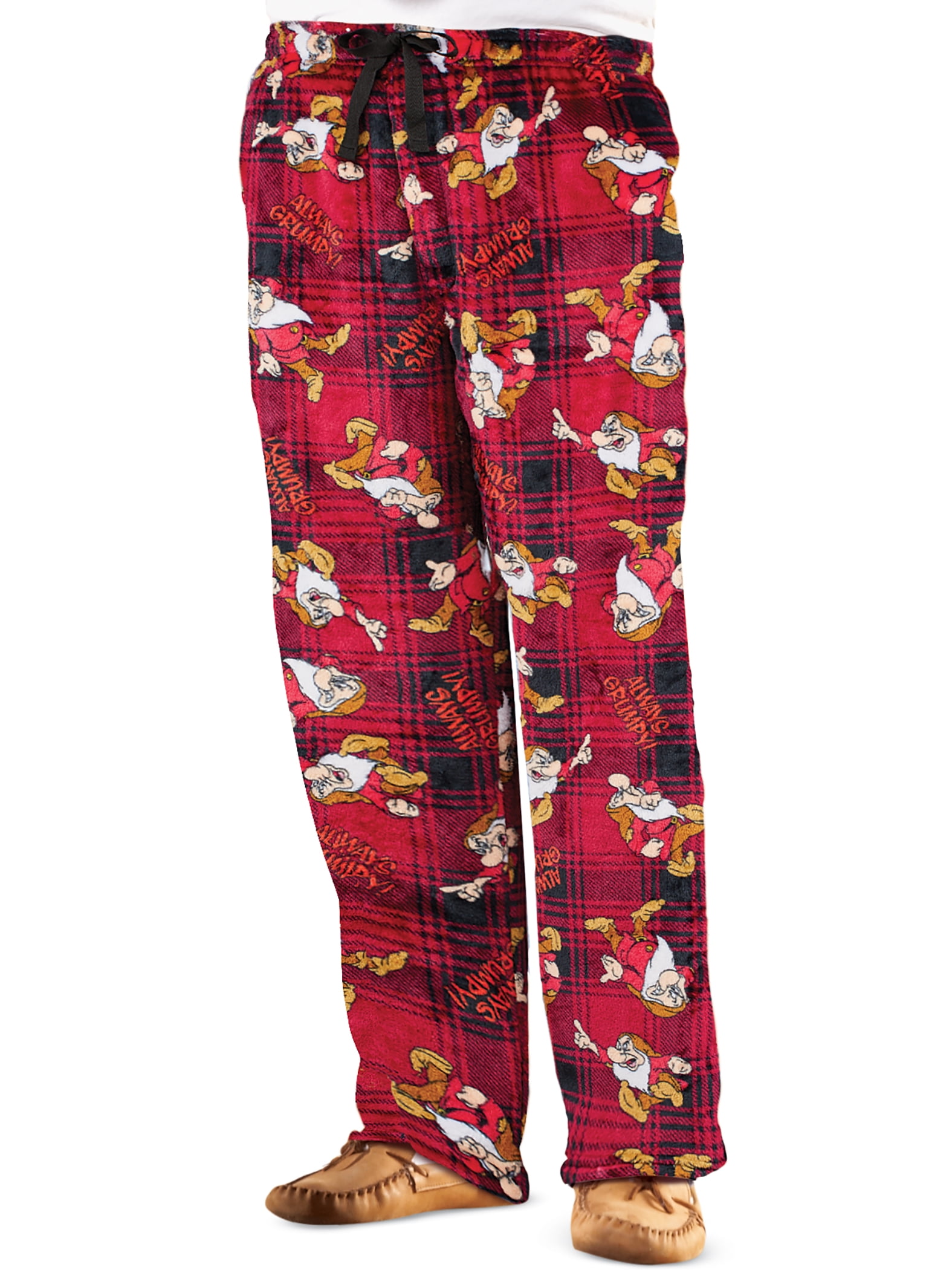 Men's Fruit Of The Loom Fleece Sleep Lounge Pants XL 40-42 Red Plaid NEW 