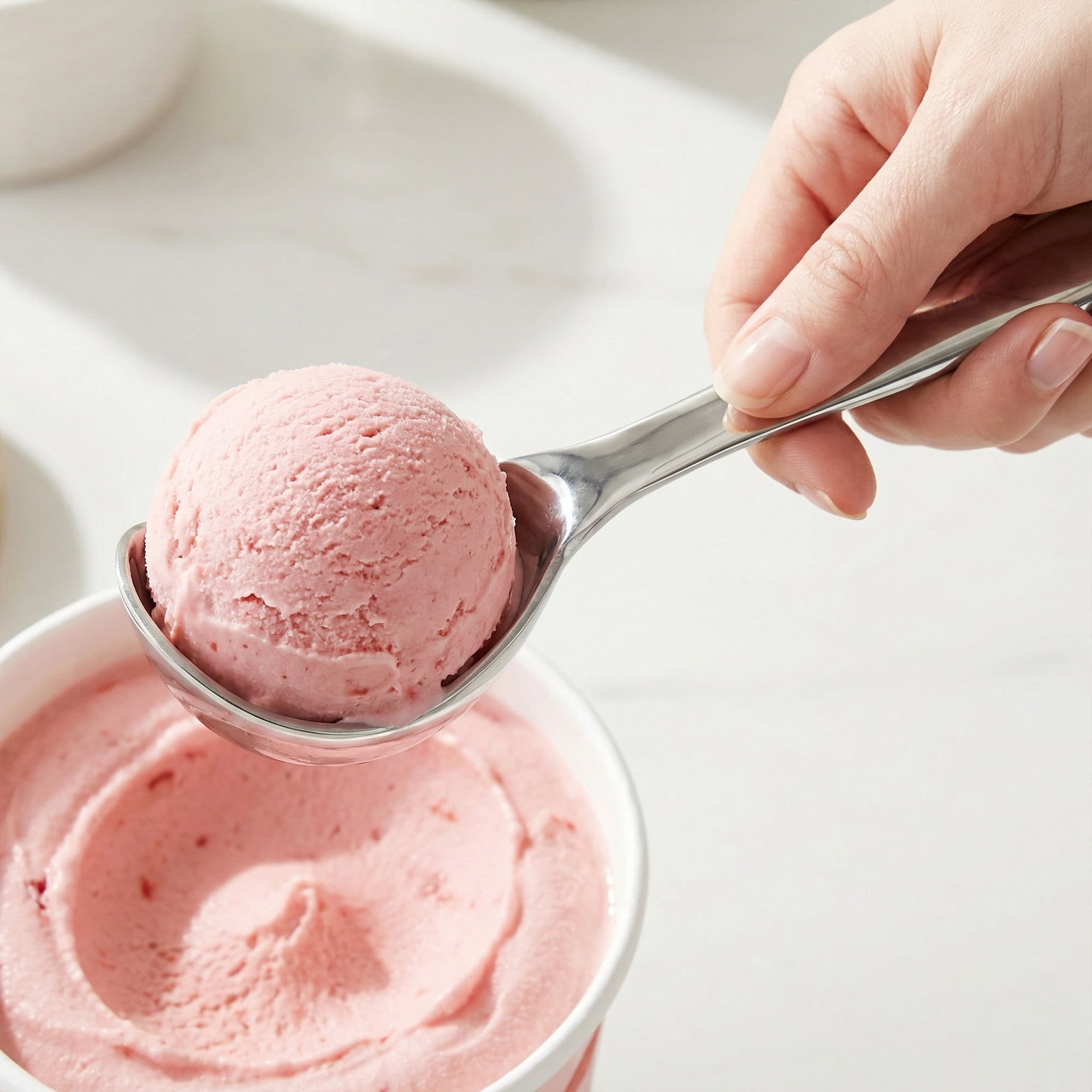 Unique Bargains Stainless Steel Ice Cream Scoop for Cookie Dough Silver 6.3in