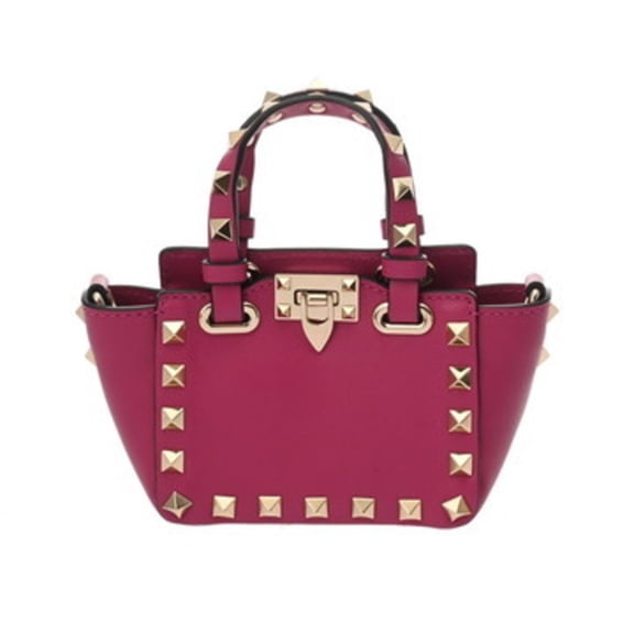 Pre-Owned Valentino 2-Way Mini Rockstud Purple Women's Leather Shoulder Bag,... (Good)
