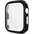 thumbnail image 3 of [2 Pack] IBAOLEA Compatible with IBAOLEA Watch 38mm Case, Full Coverage Bumper Protective Case with Screen Protector for Men Women iWatch Series 3/2/1, Black/Grey Wrap Black Carbon 38 mm, 3 of 6