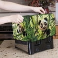 thumbnail image 5 of Xixirimido Panda Green Forest Print Toaster Cover Dust-proof Toaster Cover for Standard Bread Maker Cover with Drawstring Kitchen Small Appliance Protector Cover, for 2 Slice, 5 of 7
