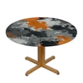 thumbnail image 3 of PIKWEEK Orange and Grey Paint Splatter Tablecloth White, 3 of 8
