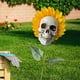 thumbnail image 5 of Decoración divertida del jardín del cráneo de Halloween Estacas de jardín en miniatura Decoración Adornos de decoración de de Halloween Un solo cabezal A CUTICAT Girasol de cabeza de calavera, 5 of 7
