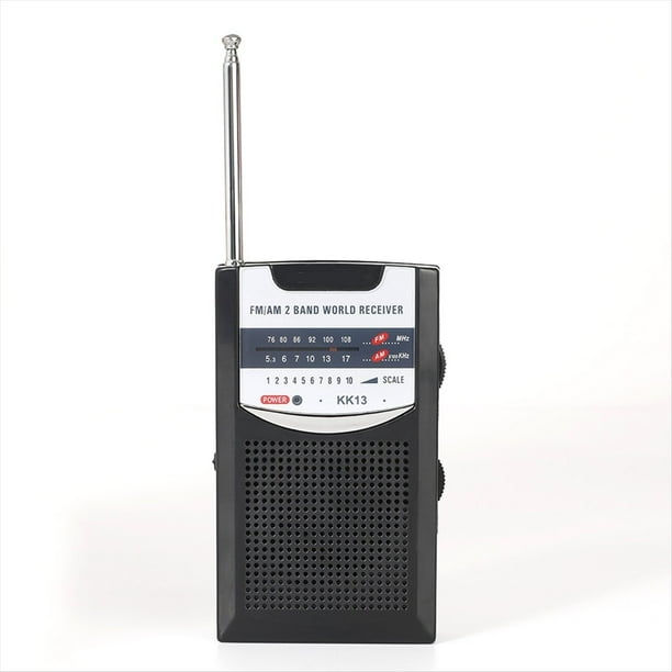 Mini Radio Portátil AM/FM de Doble Banda, Receptor Retro Mundial con Antena Telescópica, Ideal para Emergencias en Exteriores.