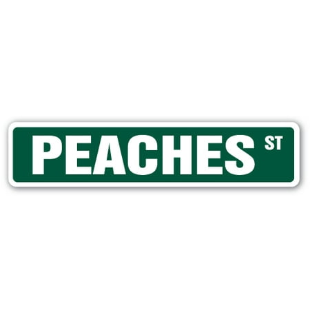 Fruit Tree Orchard - PEACHES Street Sign orchard fruit trees georgia produce | Indoor/Outdoor | 24