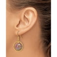 thumbnail image 3 of Sterling Silver Gold-Plated Polished Brown Fwc Coin Pearl Dangle Earrings (Width 19.8) (Length 38) - Jbsp, 3 of 5