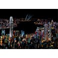 thumbnail image 1 of DIY city night scene scratch painting Victoria Harbour gift for men and women, 1 of 1