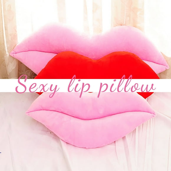 Penkiiy 3D Lip Throw Pillow, Cute Decorative Pillows Soft Cushion for Sofa Couch Bed Home Decor Girls