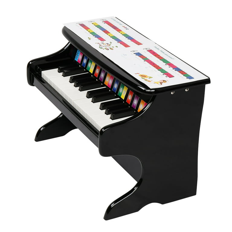 Best Choice Products Kids Classic Wooden 30-Key Mini Grand Piano Musical  Instrument Toy w/Piano Lid, Bench, Foldable Music Rack, Song Book, Note