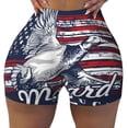 thumbnail image 2 of Rateoe Mallard Duck With American Flag Printed Power Workout Shorts for Women Tummy Control Squat Proof Ribbed Thick Seamless Scrunch Active Short-XX-Large, 2 of 8