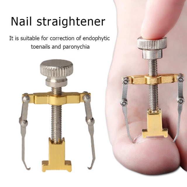 Fijador de uñas encarnadas Dispositivo de corrección de recuperación del dedo del pie Cuidado de las uñas del pie (Oro)