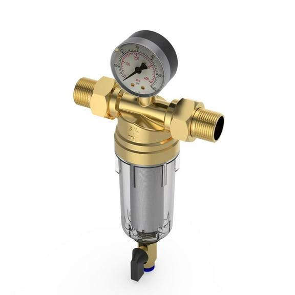 Strong Brass Water Pre Filter Systems Rustproof Brass Water Filter 1/2inch or 3/4in for Pipe & Household Appliances
