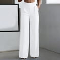 thumbnail image 3 of zbxnLI High Waist Pants for Womens Straight Leg Pant with Pockets Comfy Loose Casual Dress Work Office Trousers, 3 of 7