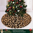 thumbnail image 6 of FMSHPON Leopard Print Xmas Christmas Tree Skirt Stand Mat for Holiday Party Decoration Indoor Outdoor 36 inches, 6 of 6