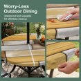 thumbnail image 5 of Round Outdoor Tablecloth with Umbrella Hole and Zipper, Brown Yellow Vintage Tablecloth with Elastic Waterproof, Retro Farmhouse Elegant Pastoral Patio Table Covers for 55" - 60" Picnic Pool Tables, 5 of 9