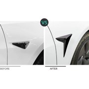 Tesla Model 3 Side Camera, Turn Signal Trim Covers, Matte Black, 2017-2021