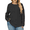 Black, variant on NISVIYA Womens Plus Size Casual Winter Tops Long Sleeve Tees Cute Ribbed Knit Pullover