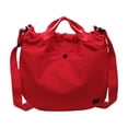 thumbnail image 2 of Bolso tote de nailon de gran capacidad con cierre de cordón, bandolera | Bolso de mano ligero e informal para viajes, trabajo y uso diario, 2 of 6