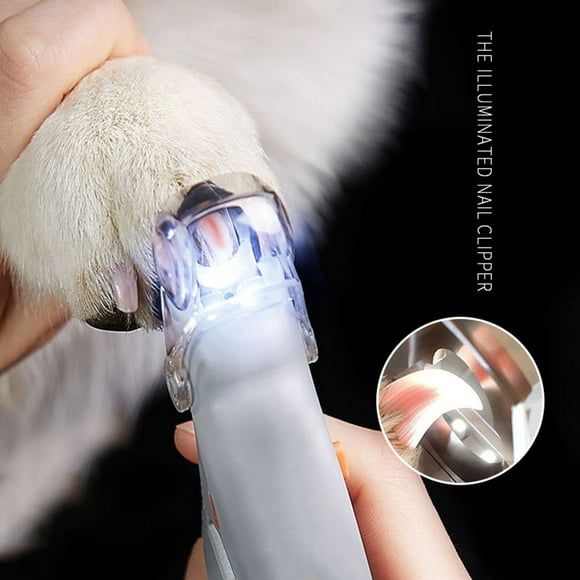 Jinveno Coupe-Ongles pour Animaux de Compagnie Chien Chat Ongles Griffe Ciseaux Coupe-Ongles avec Lumière LED