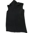 thumbnail image 2 of Alfani Womens Tie Neck Asymmetrical Tunic Top Black L, 2 of 2