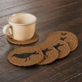 thumbnail image 2 of VHC Brands Heritage Farms Primitive Coaster Crow Set of 6 Stenciled Textured Jute Round 4", 2 of 2