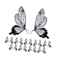 thumbnail image 1 of jifeng 40Pcs Butterfly Flower Wrapping Paper Floral Wrapping Paper for Thanksgiving black, 1 of 9