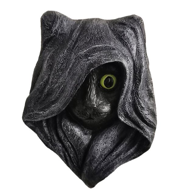 Estatua De Jardín Con Sombrero, Colgante De Estatua De Gato Negro, Artesanías De Resina, Decoraciones Para El Hogar, Regalos Para Amigos Y Familia Moyic HA043102-01