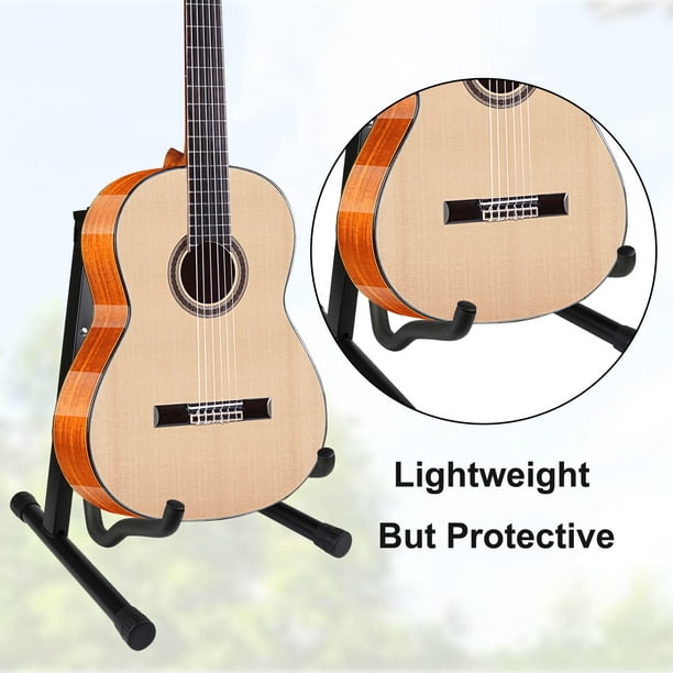Support de support de guitare trépied pliable avec sangle de sécurité pour guitare  classique électrique acoustique ou basse 