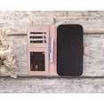 thumbnail image 3 of Bayelon Genuine Leather Wallet Case for iPhone 12 Pro Max 6.7" - 2-in-1, Detachable Magnetic Flip Cover with Card Slots, Horizontal Viewing Kickstand, Durable Frame (Nude Pink), 3 of 3