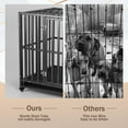 thumbnail image 6 of SMONTER Heavy Duty Dog Crate-42 inch Large Metal Dog Cage with 2 Doors and 4 Wheels, Stackable Dog Kennel for Large & Medium Dogs, Removable Tray, 6 of 8